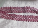 Feather Edge Eyelet Lace Per Meter 38mm Burgundy